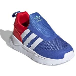 Adidas Kids ZX360 Blue white Red Slip-On sz 6